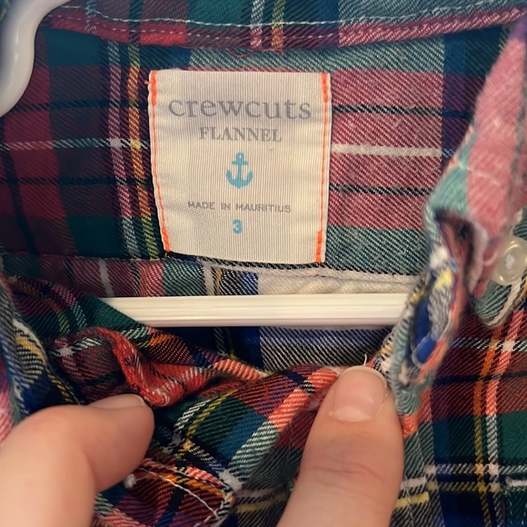 Crewcuts button down flannel shirt. Sz 3. EUC - Picture 2 of 3